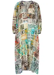 Siedres Talia Patchwork Cotton-voile Maxi Dress - Multicoloured - 36 (UK8 / S) 36 (UK8 / S)