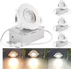 3 Inch Recessed LED Lights Canless Gimbal Light 3000K/4000K/5000K Selectable, 8W