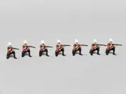British 26th Regiment at Isandlwana Kneeling Firing 54mm Rolf W. Nelson Soldiers