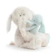 Wrapped In Prayer You & Me White Blue 16 x 12 x 7 Stuffed Plush Animal Elephant