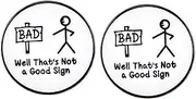 [ZENRUIMING] 2 Quirky and humorous English alphabet enamel pins, Well That's Nota cood sign alloy collar pins, clothing backpack purse accessories, 1.2", Alloy Steel, no gemstone