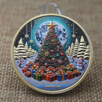 Printing Medal Badge Gold-Plated Gifts Coins Metal Collection Christmas Paint