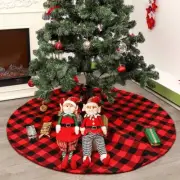 90/122cm Christmas Tree Skirt Base Floor Mat Cover Xmas Party Home Decoration