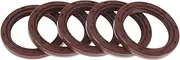 X AUTOHAUX Universal Oil Seal TC Double Lip W Steel Spring Seal Ring Rotary Shaft Seal 30x40x5mm High Pressure FKM Rubber Brown 5 Pcs
