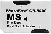 Micro SD TF to MS Memory Stick PRO Duo Dual Slot Adapter for PSP