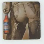 Busch Beer COASTER Sexy Cowgirl in Chaps