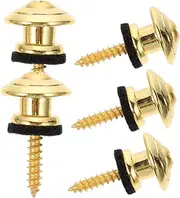 DRESSOOS 5pcs Guitar Strap Locks Buttons for Acoustic Electric Bass Easy Install Strap Pegs Durable Replacement Parts for Musicians Convenient Guitar Lovers