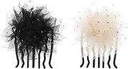 PAMINGONO 2pcs Vintage Flower Hair Side Comb for Bride Simulated Pearl Bridal Hair Accessory Elegant Baroque Design for Weddings Anniversaries and Special Occasions