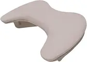 Nail Arm Rest, U-Shaped PU Leather Manicure Pillow, Wooden Holder for Salon, Home, Coffee