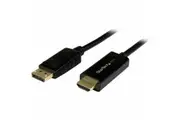 StarTech.com DisplayPort to HDMI Cable 2m 4K 30Hz DP 1.2 to HDMI Adapter Black