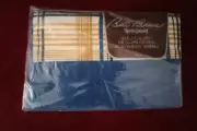 NOS Springmaid Plaid Bill Blass Full Flat Sheet Vintage