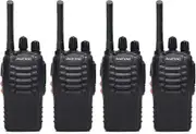 Baofeng BF-888S (BF-88A) FRS Radio Walkie Talkie - 16-Channel Two Way Radio with Earpiece, LED Flashlight, USB Charger (4 Pack)