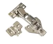 165 Degree Full Overlay Screw-On Lazy Susan Cabinet Hinge with Face Frame Pla...