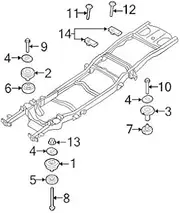 Ford Motor Co Body To Frame Bolt - N807248S100