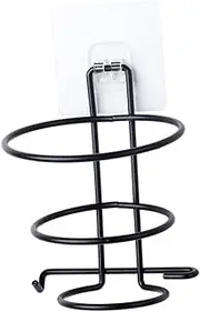IWOWHERO 2pcs Wall Shelf Hair Dryer Holder Hair Dryer Wall Holder Mounted Blow Dryer Holder Hair Drier Rack Storage Hair Dryer Storage Hair Dryer Rack Black