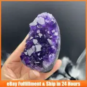 300-400g Natural Amethyst Quartz Crystal Cluster Healing Druzy Geode Specimen US