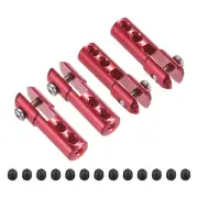 4Pcs Metal Clevis M2 Thread Aluminum Alloy Clevis Servo Horn Red