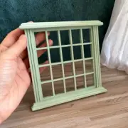 Doll House Miniatures 1:12 Scale Furniture Window Frame Building French Green