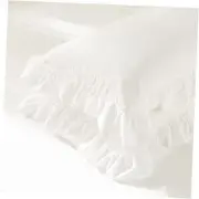 White Pillow Cases Set of 2 Pillow Shams Standard Size Cute Cotton Microfiber