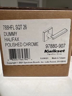 Kwikset 788HFLSQT-26 Halifax Non-Turning 1 Sided Door Lever with Square Rose