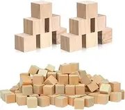 100 Pcs Solid Wooden Blocks, Wood Cubes for Crafts and DIY Home Decor(1 CM)