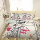 3D Snow Bird Tree 7 Bed Pillowcases Quilt Duvet Cover Set Single Queen AU Lemon
