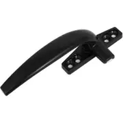 Lockable Window Handle Door Window Handle Aluminum Alloy Screw Left Fixed Grip Black