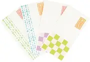 Shinokoma AZ-PA33-A2 Washi, 4 Patterns Assorted, Otoshidama Bags, Large 6.8 x 3.4 inches (17.2 x 8.6 cm), 12 Pieces, 4 Colors x 3 Each