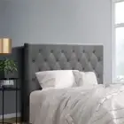 NNEDSZ Artiss Bed Head Headboard King Single Size Fabric - CAPPI Grey