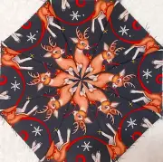 16 9.5" Reindeer Dance #1 * Stack 'n Whack Quilt Blocks*Kaleidoscope