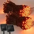 2 Pack 400 LED Solar String Lights, 8 Modes Solar String Lights for Outside, ...