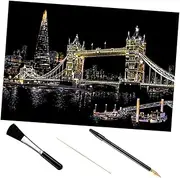 Tower Bridge Scratch Painting Kit 1 Set of Scratch Papers for Boys and Girls Creative Drawing Supplies