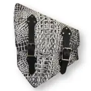 2000-2022 Harley Softail Saddle Bag Chopper & Hardtail Motorcycle B&W Alligator