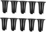 BAZEITFLOW 10Pcs Black Thickened Nursery Pots for Orchids Breathable Water Drainage Flower Containers for Succulents and Sized Plants Modern Design for Home Decor