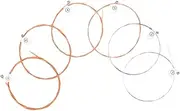 Kisangel 1 Set High Carbon Resistant Electric Guitar Strings Easy Install Replacement String Set for Acoustic Guitar Standard Tension