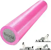 Yes4All Soft-Density Half/Round PE Foam Roller 12/18/ 24/36 inch for Back, Legs, Exercise, Yoga & Physical Activities