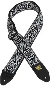 Ernie Ball Polypro Jacquard Strap - Black Heart (2-pack) Bundle