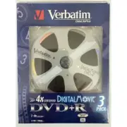 Verbatim Digital Movie DVD-R Discs Old Time Retro Film Reel Print 3pk