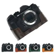 Fit For Olympus OM-1 Handmade Real Leather Camera Half Cases Bag Protect Covers