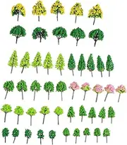 55pcs Landscape Model Trees Realistic Plastic Tree Models for DIY Scenery Architecture