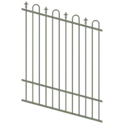 ProtectorAl 350 - 1200 x 1500mm Pale Eucalypt Raked Up to 15º Loop And Spear Top Pool Fence Panel