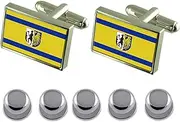 [Select Gifts] Shirt Dress Studs Bytom City Poland Flag Cufflinks