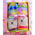日本RAINBOW BEAR 彩虹熊 長毛巾 毛巾禮盒 兩入毛巾組