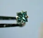 .26ct 3.25mm PRINCESS CUT REAL BLUE DIAMOND LABRET BODY,CERT 1/4,5/16,3/8,7/16