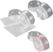 MUSISALY Nail Art Stamping Tool Kit 3 Sets of Nail Art Stampers Transfer Stampers Manicure Tools