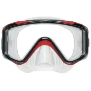 ScubaPro Crystal VU Plus NON Purge Mask Scuba Snorkel Spearfish Gear Black/RED