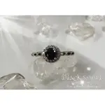 💎 BLACK SPINEL 💎 設計款黑尖晶鑽戒 水晶戒指 典雅戒指 優雅戒指 半銀戒 防過敏戒指💍