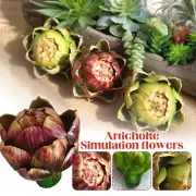 2xArtificial Succulent Plant Artichoke Fruits Plant Flower DIY Home Garden Decor