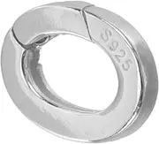 Gadpiparty Bracelet Necklace Jewelry Buckle Necklace Clasp Mini Hoops Ring Connector for Wedding Rings Necklace Bail Oval Necklace Shortener Necklace Pinch Clip Pendant Clasp Silver