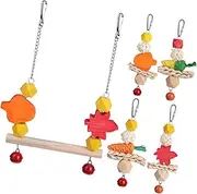 LIGHTAOTAO 1 Set Parakeets Swing Bird Chewing Perch for Parrots Easy to Hang Bird Cage Accessory Safe and Durable and Exercise